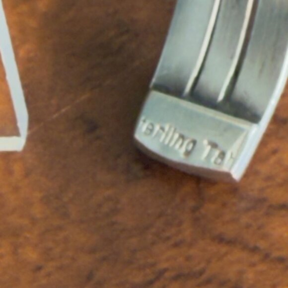 Vintage Navajo Sterling Silver Cuff Bracelet Stamped "Sterling Tahe" 5-3/4" Lady - Picture 6 of 10